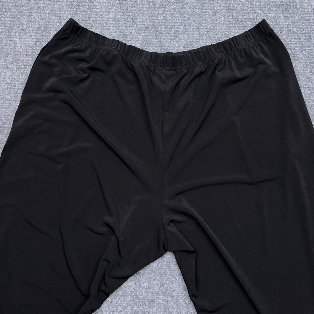 IC Collection Wide Leg Pant Women's XL Black High Rise Pull-On Drapey Luxury USA - Picture 6 of 11